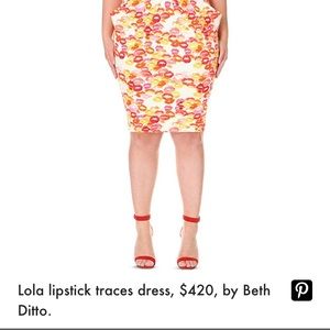 Beth Ditto Lipstick Lola Dress one-of-a-kind!